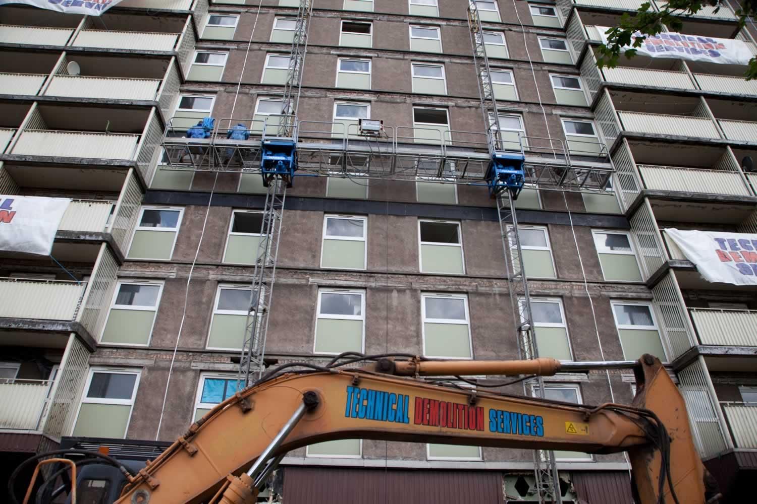 Photo inspiration: Gallery Detail: Glencairn Towers Explosive Demolition Glasgow